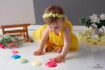 Baby photo shoot with edible colors