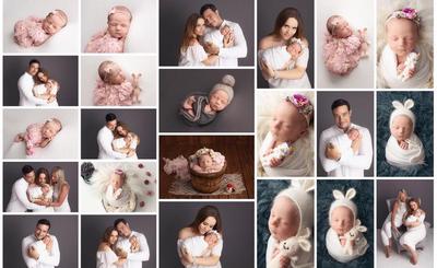 Infant photo session, babygirl 8 days old