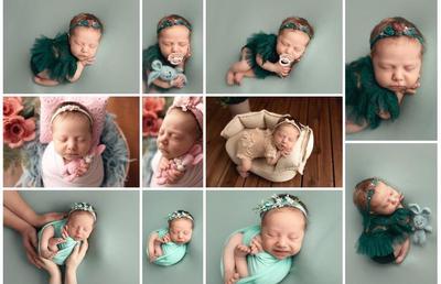 Newborn photo shoot in the studio in Tallinn, babygirl 11 days old