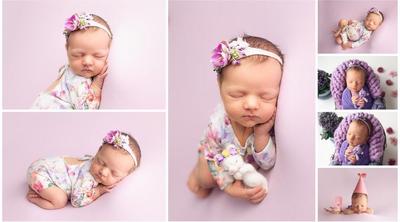 Newborn photo shoot in the studio in Tallinn, babygirl 14 days old