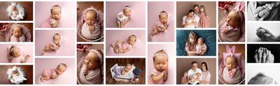 Infant photo session, babygirl 17 days old