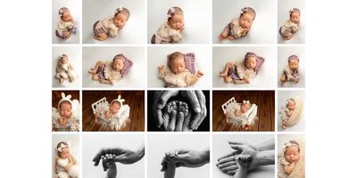 Фотосессия новорожденных в студии, малышка 13 дней