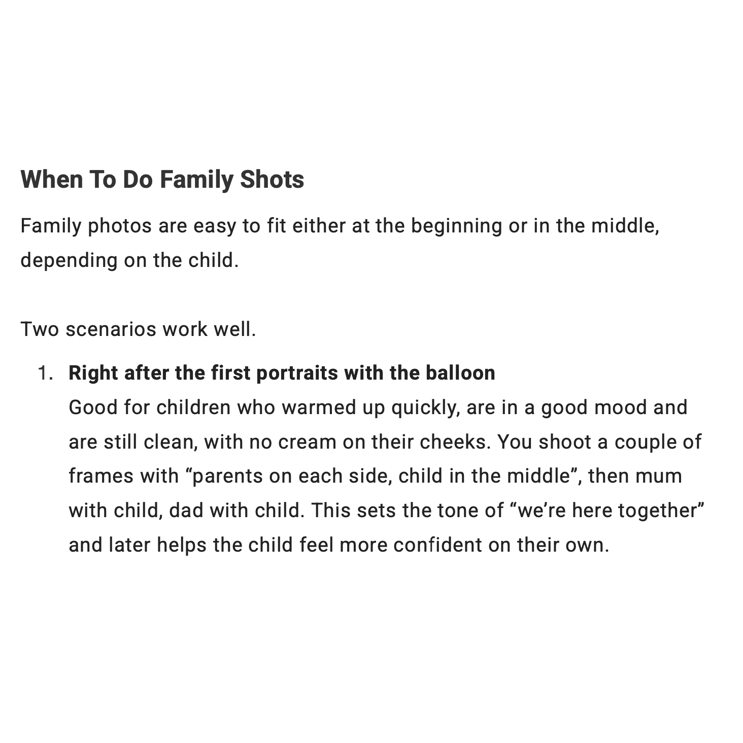 Birthday Photoshoot In The Studio: Practical Guide For Photographers To Minimalist Sessions For Kids Aged 2–6 4 Birthday Photoshoot In The Studio guide page about when to do family shots